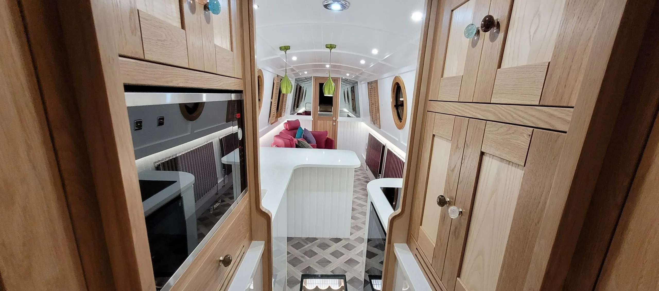 Bespoke narrowboat interior